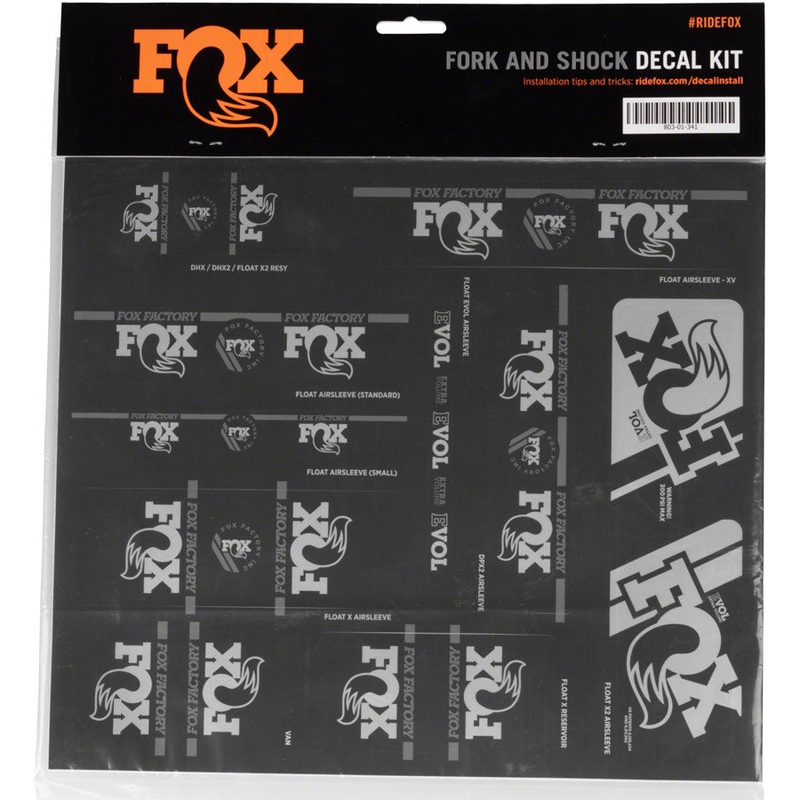 FOX Heritage Decal Kit for Forks and Shocks, Chrome