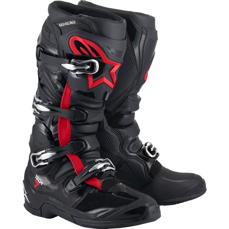 Tech 7 Boots Black/Red Fluo 8