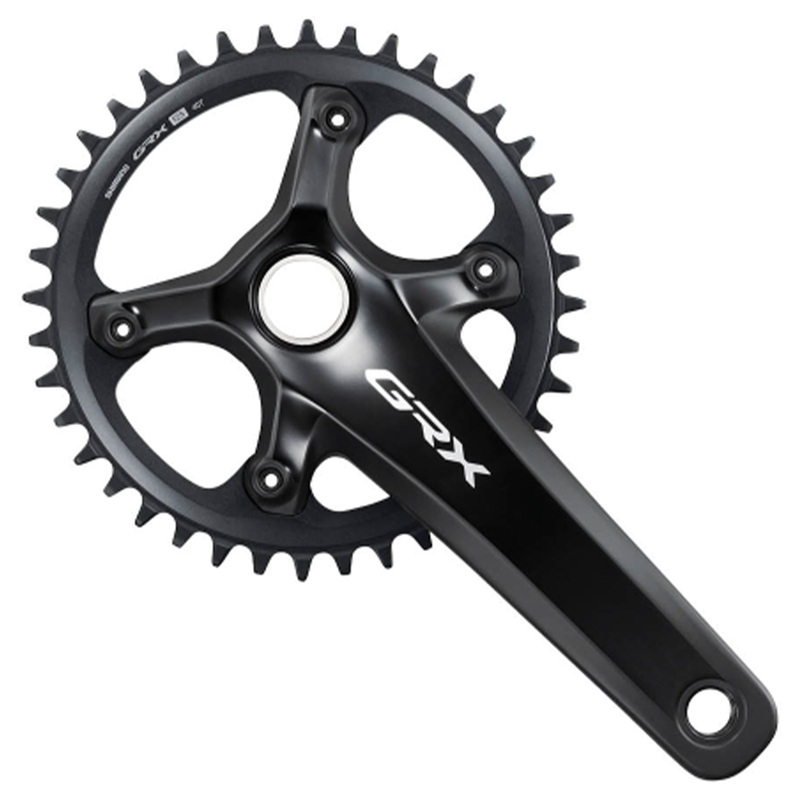 Shimano GRX FC-RX820 1×12 Speed Crankset – 68-70mm Shell – 24mm – Four Bolt – 110 BCD Asymmetric Shimano – 175mm – Black – 40T – 49.7mm Chainline