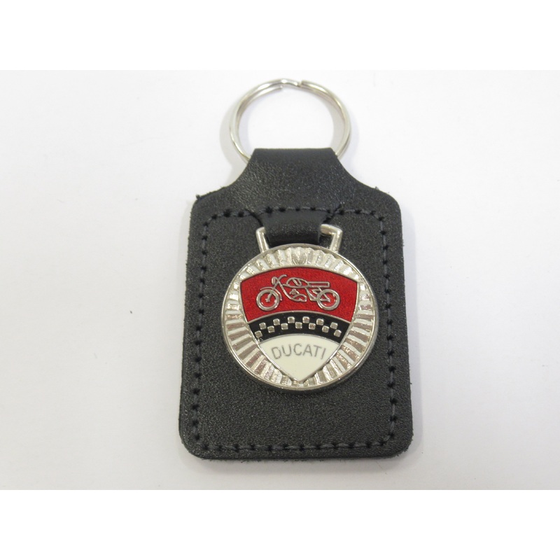 vintage Ducati key fob motorcycle leather key chain moto