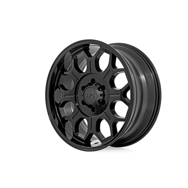 Rough Country | Rough Country 77 Series Wheel | One-Piece | Semi Gloss Black | 20×10 | 6×135 | -25mm | 77202517