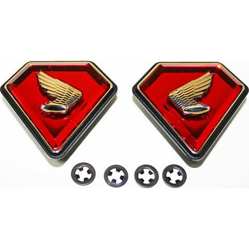 Side Cover Emblem Set 1971-76K ~ Red