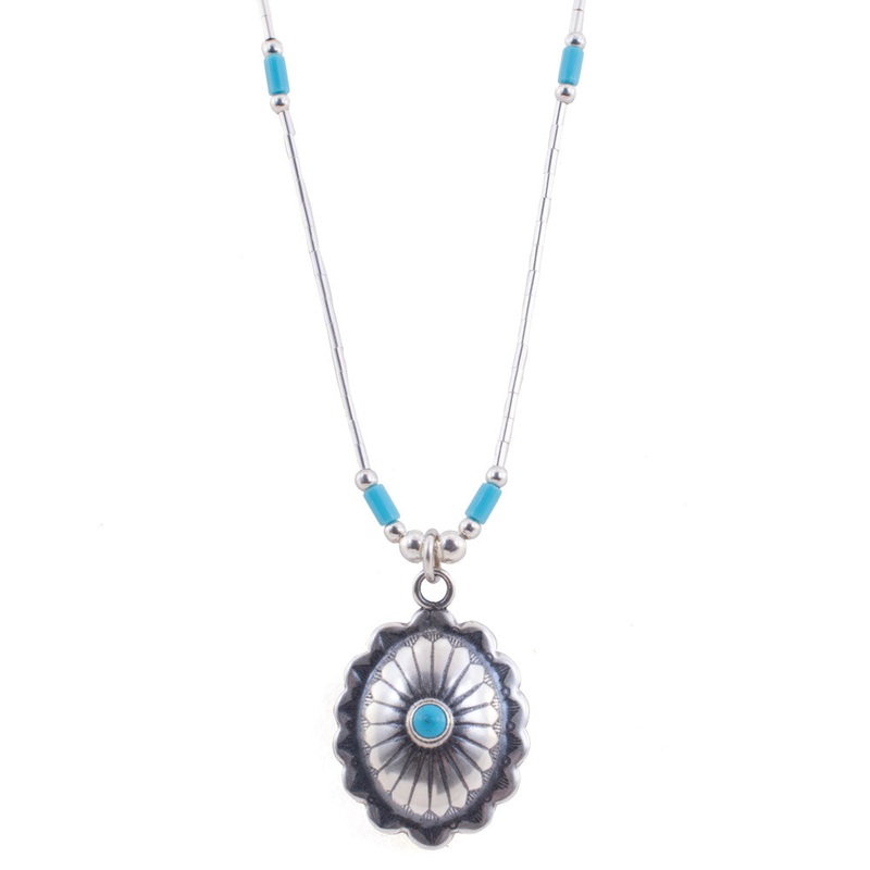 Small Oval Concho Necklace