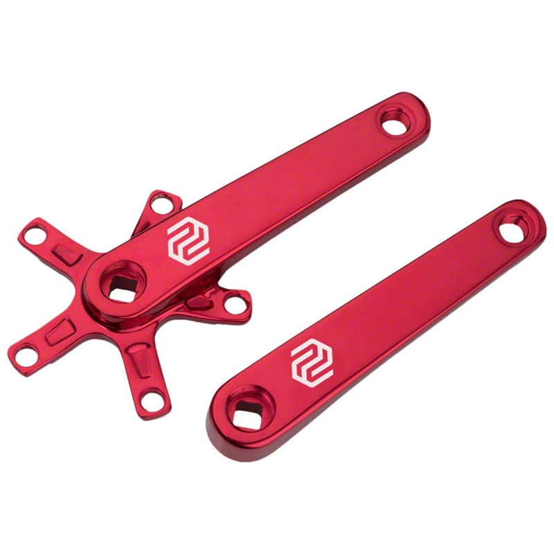 Promax SQ-1 Crank Arm Set – 160mm Square Taper JIS Spindle Interface 110mm BCD Red