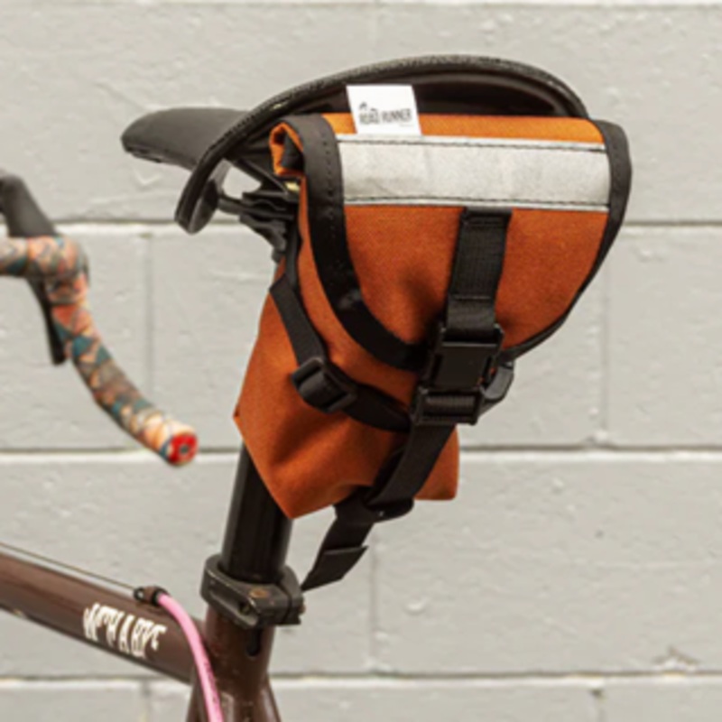 ROAD RUNNER Drafter Cycling Saddle Bag – Rust Cordura