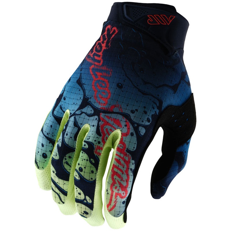 Troy Lee Designs Air Glove   Drip Glo Yellow / Dark Navy, Small