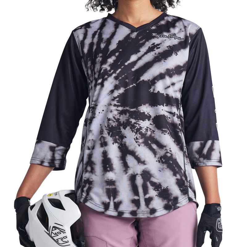 TLD Mischief Women’s 3-4 Sleeve Jersey – Women’s L – Tie Dye Black