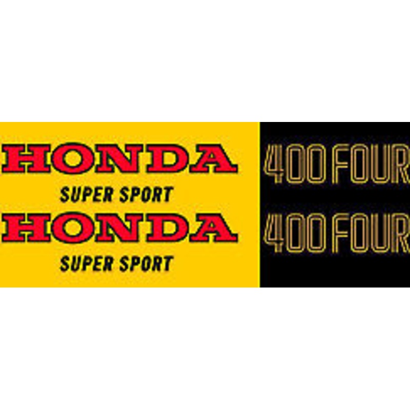 CB400F 1976 Complete Decal Set ~ Parakeet Yellow