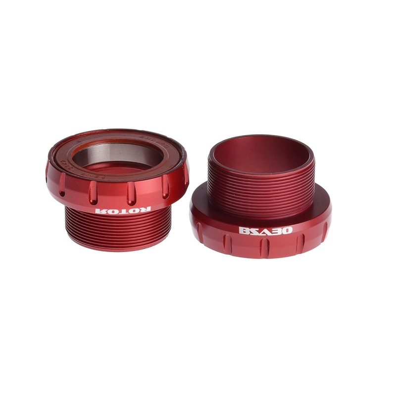 Rotor BSA30 Threaded to BB30 Ceramic Bottom Bracket Red