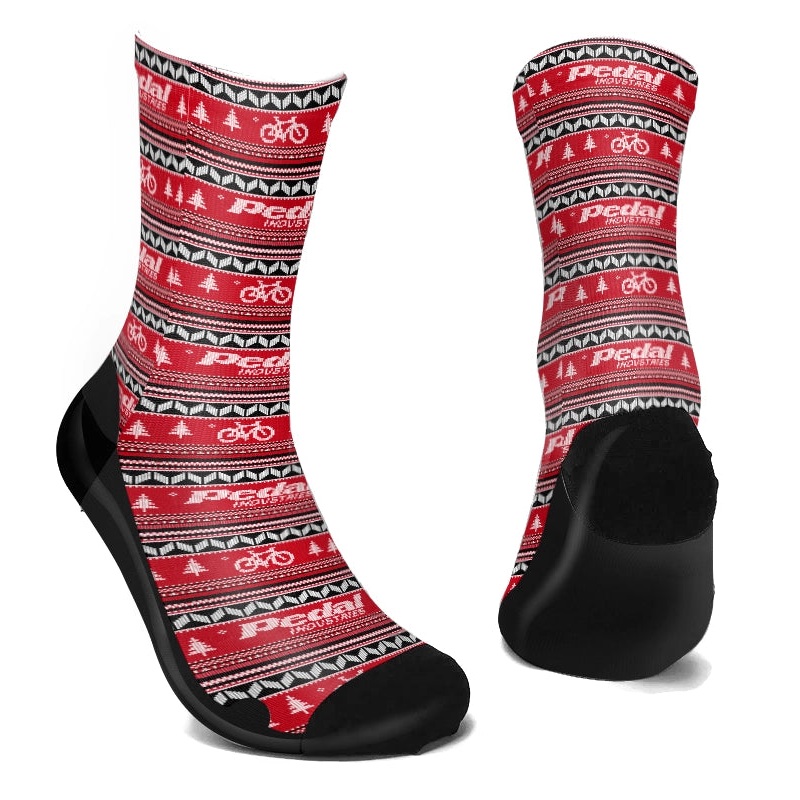 Ugly Sweater SUBLIMATED SOCK RED