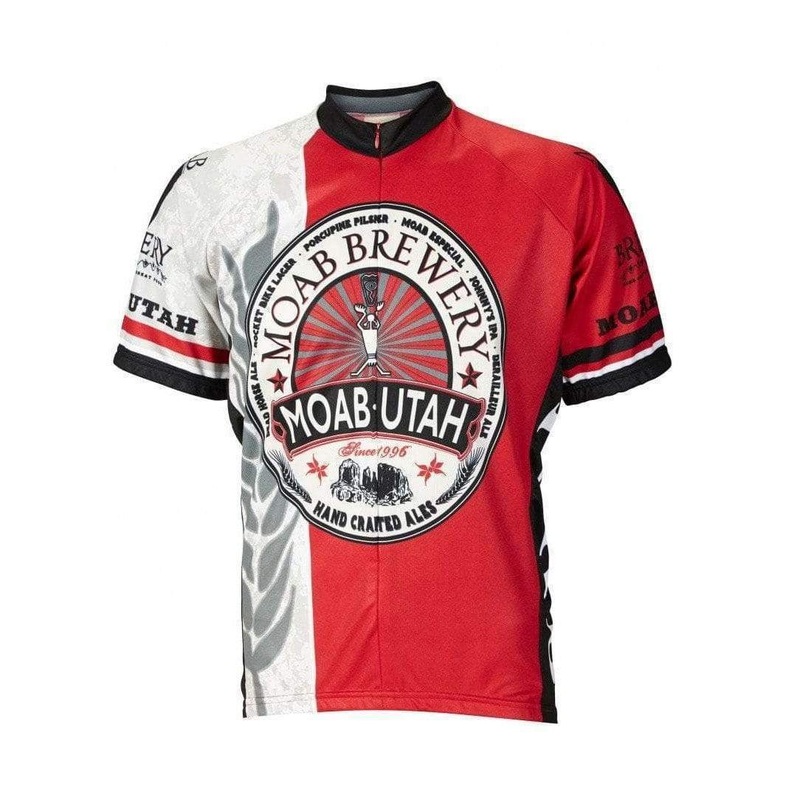 Men’s Moab Brewery Hoppy Road Bike Jersey Red/White