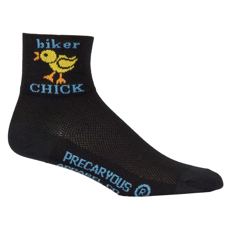 SockGuy Classic Biker Chick Socks – 3″ Black Women’s Small/Medium