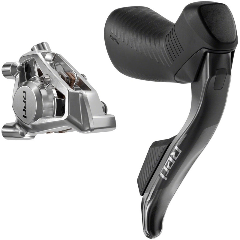 SRAM RED eTap AXS HRD Shift/Brake Lever and Hydraulic Disc Caliper – Right/Rear, Flat Mount 20mm Offset, 1800mm Hose, Black, E1