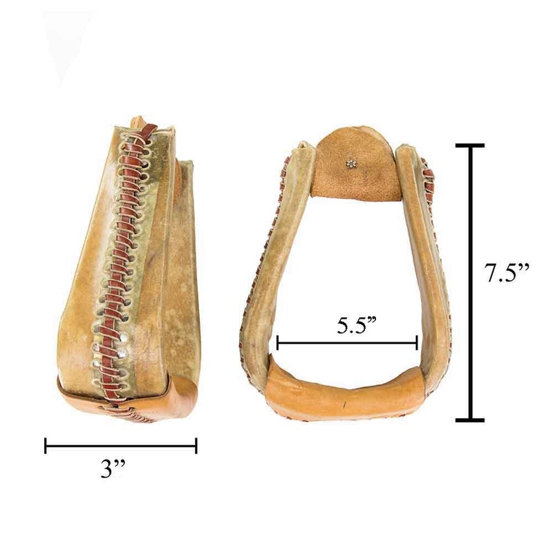 Teskey’s 3″ Rawhide Roper Stirrups