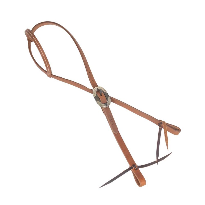 Teskey’s One Ear Headstall w/Round Rust Buckle