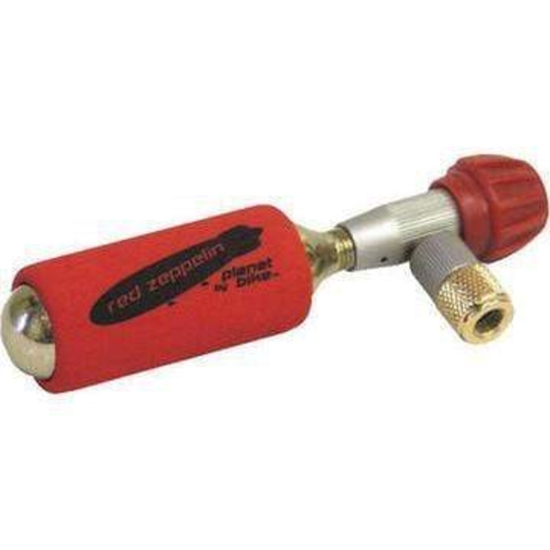Red Zeppelin Co2 Bike Inflator w/ 2 Threaded 16g Cartridges & Sleeve