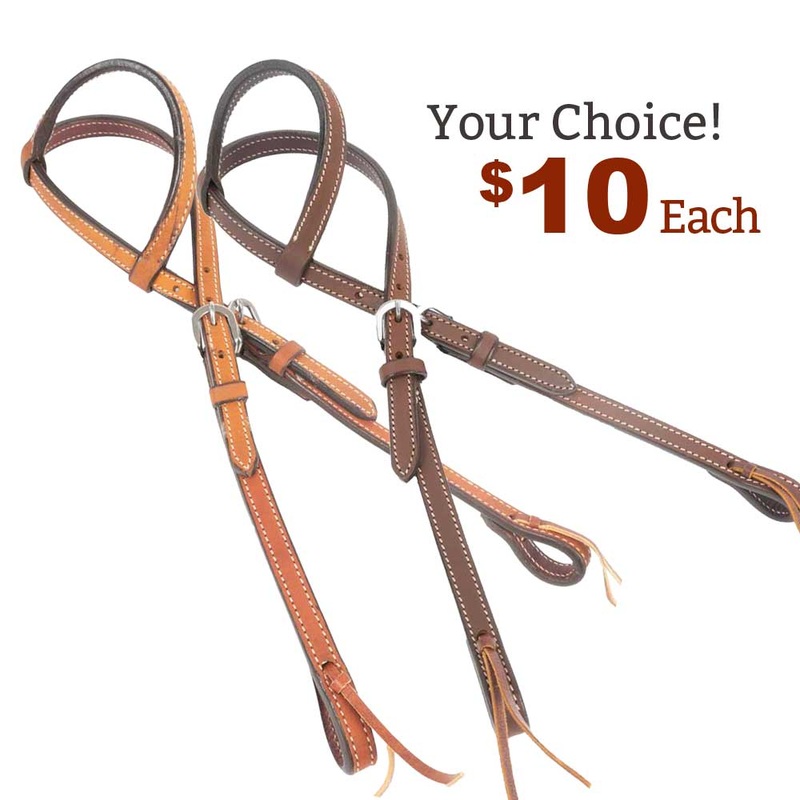 NEW Teskey’s Stitched One Ear Headstall – Your Choice Russet