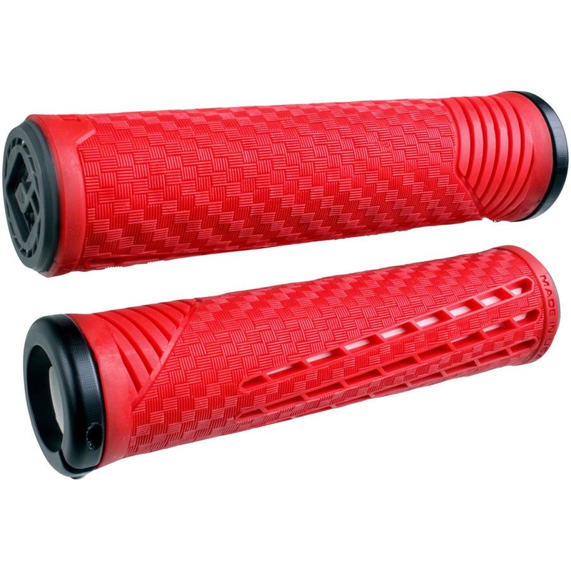 ODI CF Grips – Lock-On Red/White