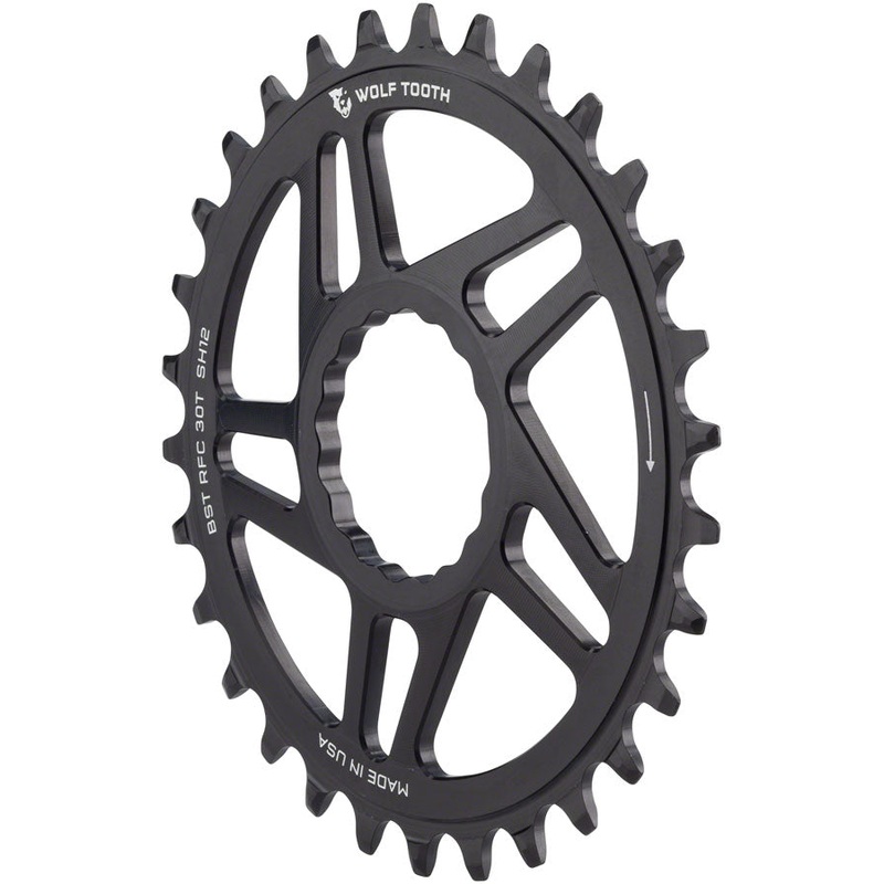 Wolf Tooth Direct Mount Chainring – 30t, RaceFace CINCH Direct Mount, Boost, 3mm Offset, Drop-Stop ST, Requires 12-Speed