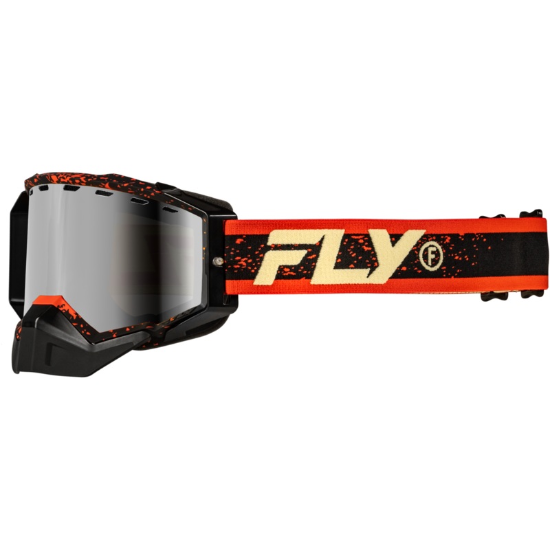 Zone Snow Goggle Blk/Red/Cream W/Red Mirror/Amber Lens