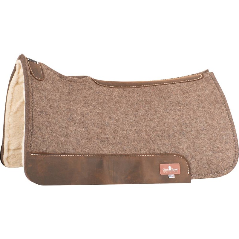 Classic Equine 100% Wool Felt Top Pad with Fleece Bottom