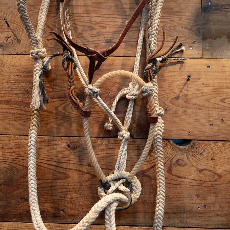 Handmade Bosal with Braided Reins