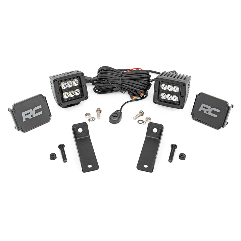 Rough Country | LED Light Kit | Rear Mount | 2″ Black Pair | Spot | Can-Am Maverick Sport 1000R  | 97081