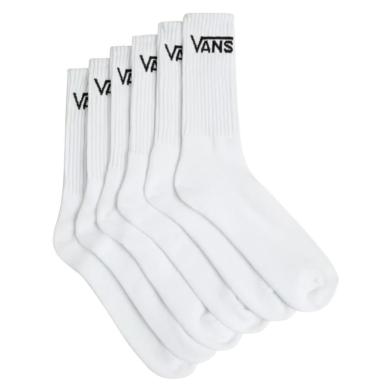 Vans Classic Crew Socks 6-Pack – White