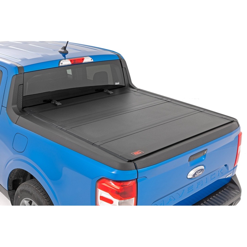 Rough Country | Hard Tri-Fold Flip Up Bed Cover | 4’6″ Bed | Ford Maverick 2WD/4WD (22-26) | 49254500
