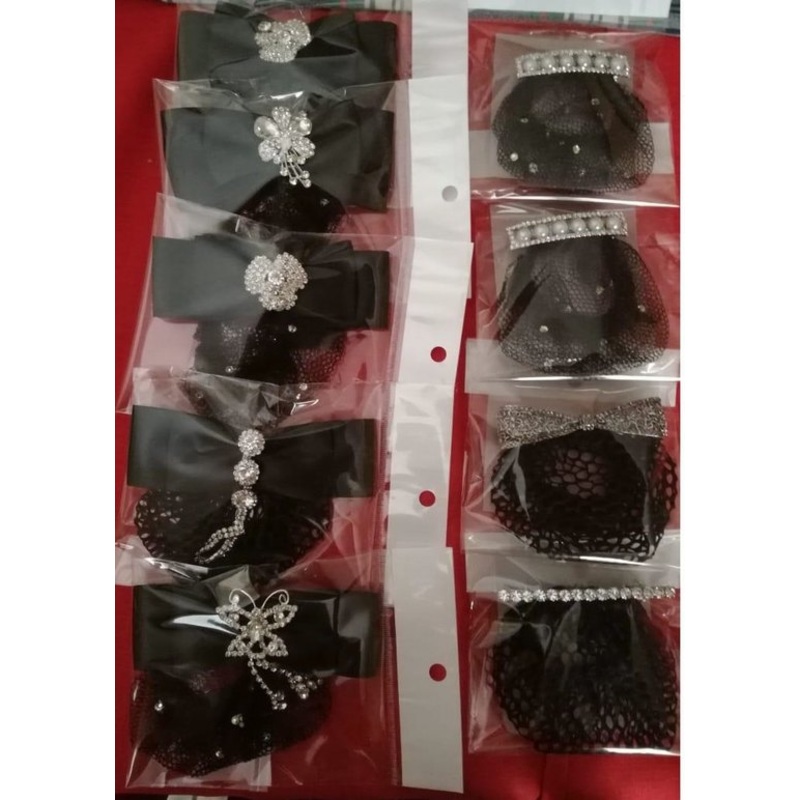 Hairnet | bun net with bow and clasp code 708310