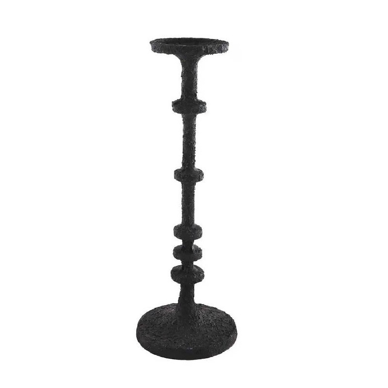 Medium Black Metal Candlestick