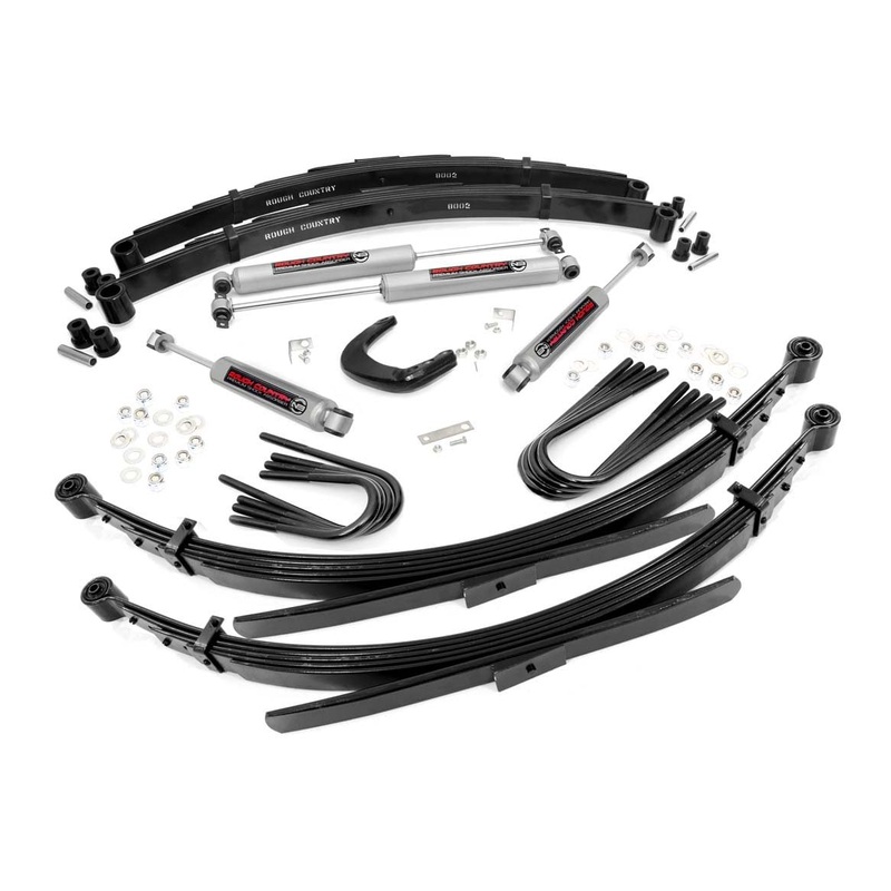 Rough Country | 4 Inch Lift Kit | 56 Inch Rear Springs | Chevy/GMC 3/4-Ton Suburban/C25/K25 Truck (73-76) | 19730
