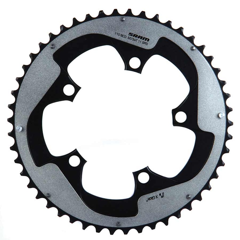 SRAM Red 22 50T 110mm BCD YAW Chainring Gray Hidden Non-Hidden Bolt Use 34T