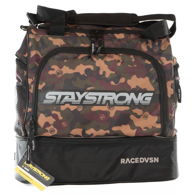 Stay Strong Race DVSN Helmet/Kit Bag – Green Camo