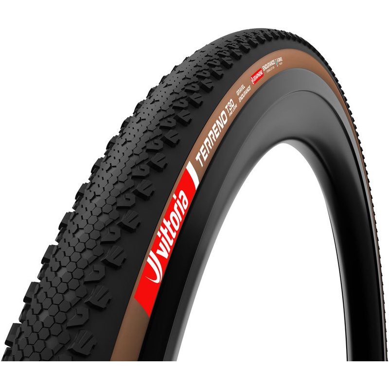 Vittoria Terreno T30 Fine Loose Tire – 700 x 45, Tubeless, Folding, Black/Brown, Gravel Endurance, Graphene, G2.0