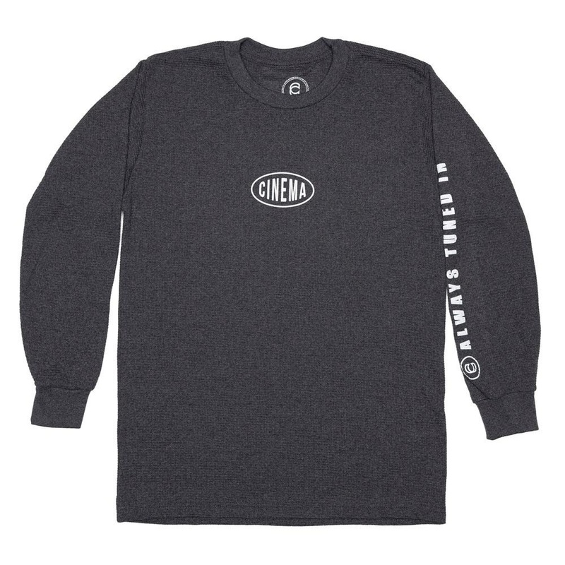Cinema Throwback Thermal Long Sleeve T-shirt – Charcoal Grey