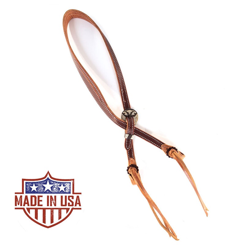 Patrick Smith Two Tone Split Ear Headstall w/Steer Buckles