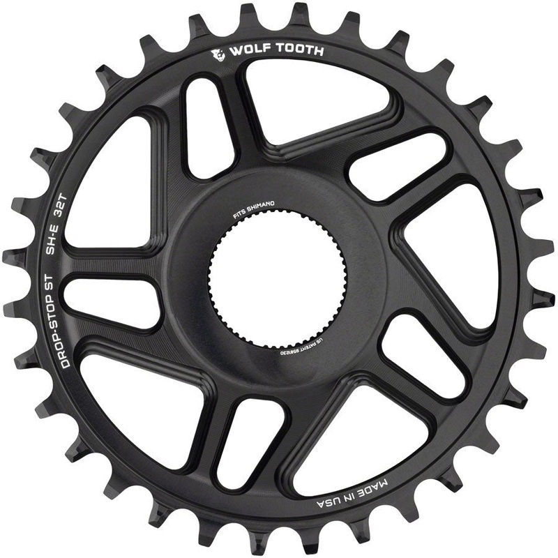 Wolf Tooth Shimano EP-8 Direct Mount Chainring – Drop-Stop ST – 34T – Black