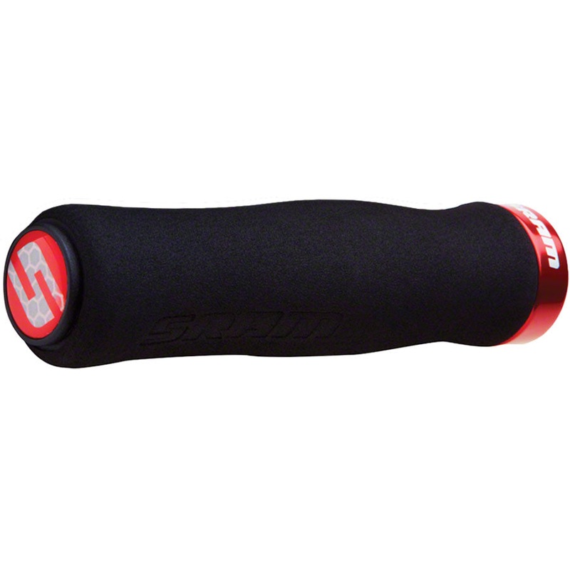 SRAM Foam Contour Grips – Black/Red Lock-On