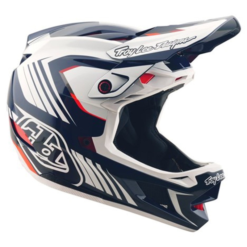 TLD D4 Polyacrylite Helmet – XL/2XL – Qualifier Blue/White