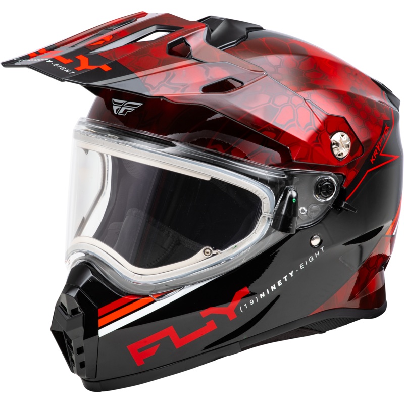 Trekker Cw Conceal Helmet Elec Shld Red/Black Lg