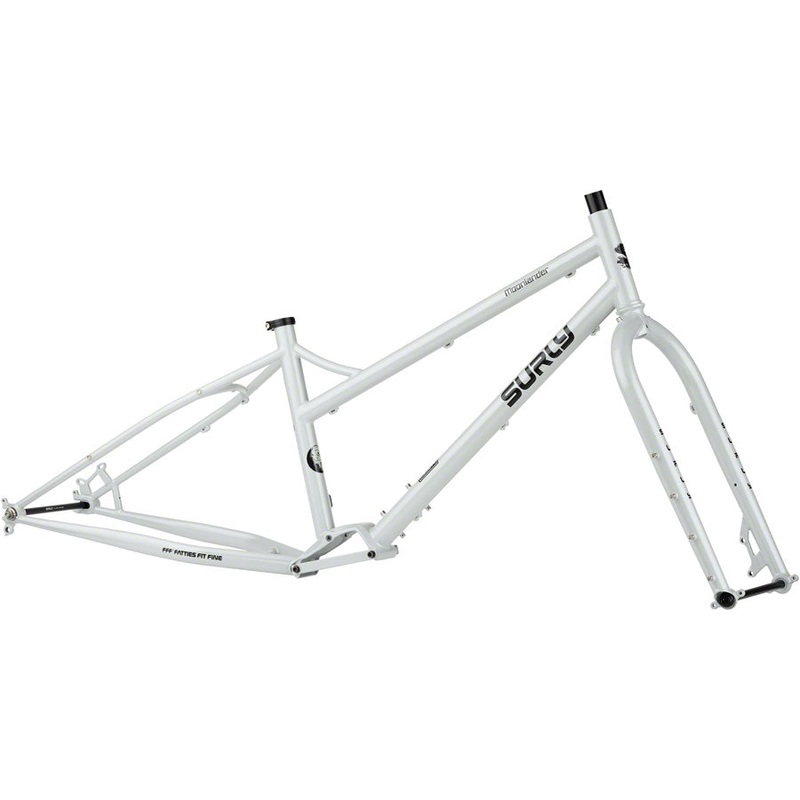 Moonlander Fat Tire Bike Frameset – 24″ Steel Lunar Dust Gray Small