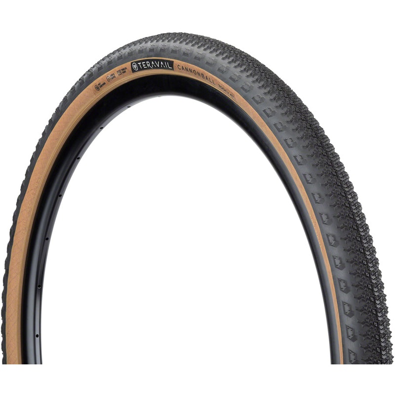 Teravail Cannonball Tire – 700 x 47, Tubeless, Folding, Tan, Light and Supple