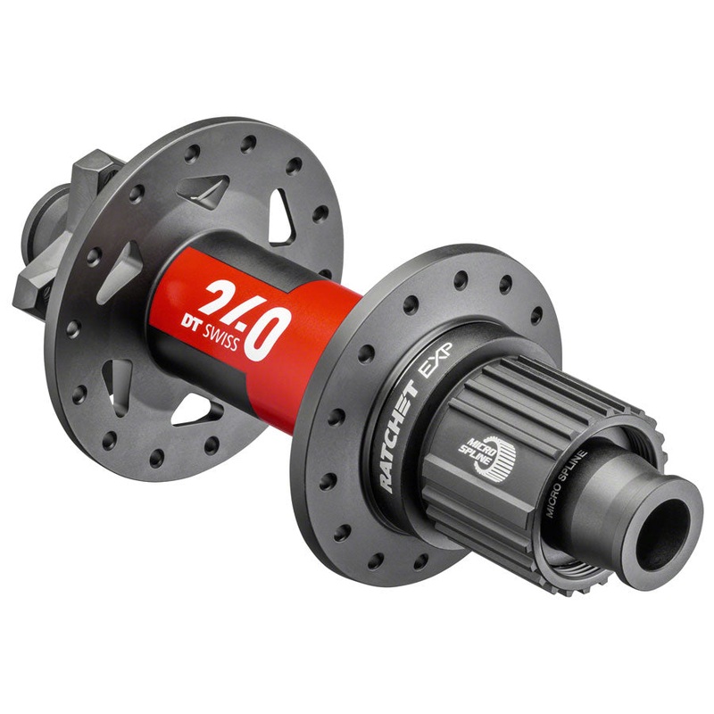 DT Swiss 240 EXP Rear Hub – 12 x 157mm, 6-Bolt, Micro Spline, Black/Red, 32H, 36pt