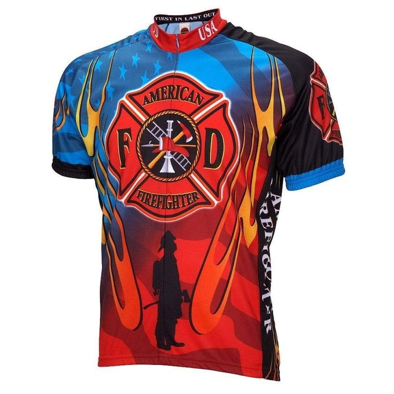 Men’s American Firefighter Road Bike Jersey