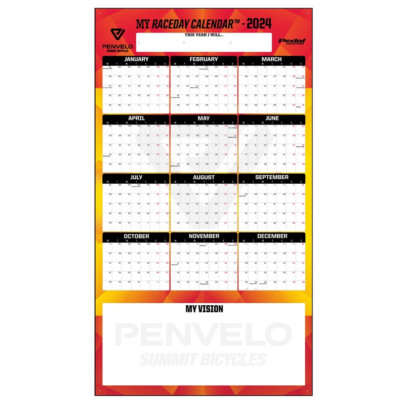 PenVelo 2024 GIANT MY RACEDAY CALENDAR
