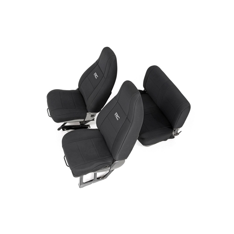 Rough Country | Seat Covers | Front and Rear | Jeep Wrangler YJ 4WD (1987-1990) | 91008