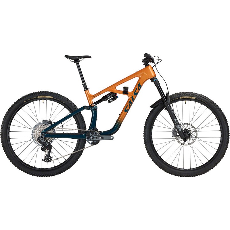 Salsa BLKthorn 145 C GX AXS Transmission Bike – 29″ Carbon Slate / Terracotta Small