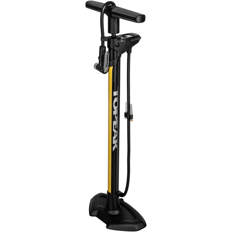 Topeak JoeBlow Pro Digital Floor Pump – 200psi / 13.8bar Digital Gauge SmartHead DX3 Air Release Button BLK/YLW