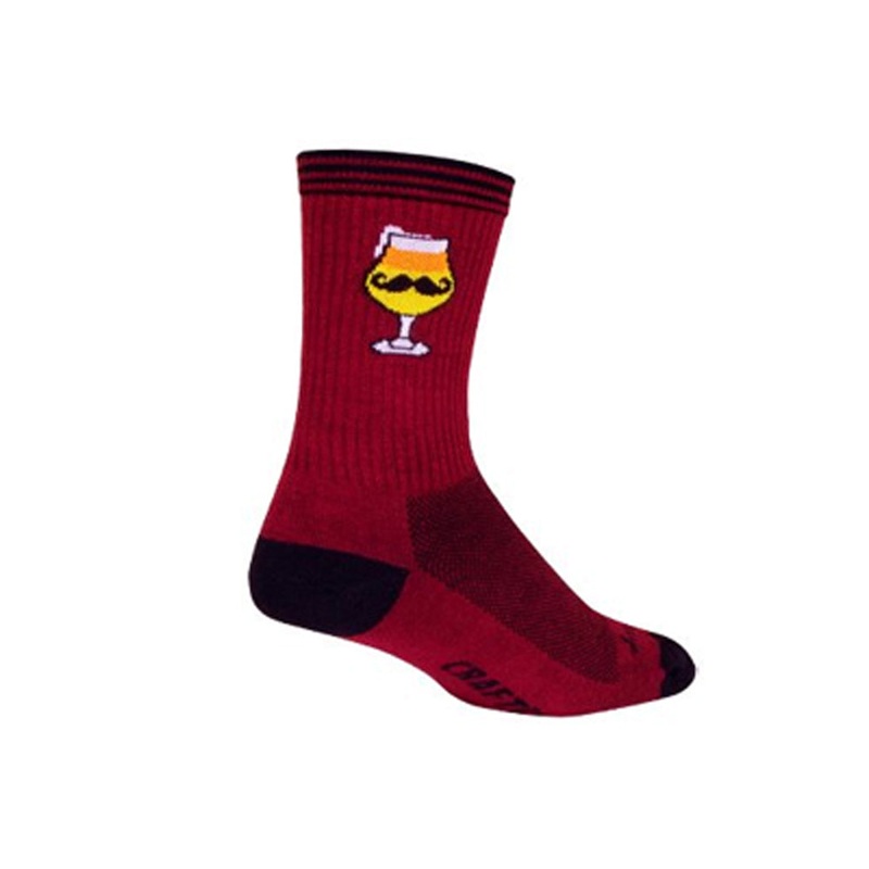 Crafty 6″ Crew Socks Red